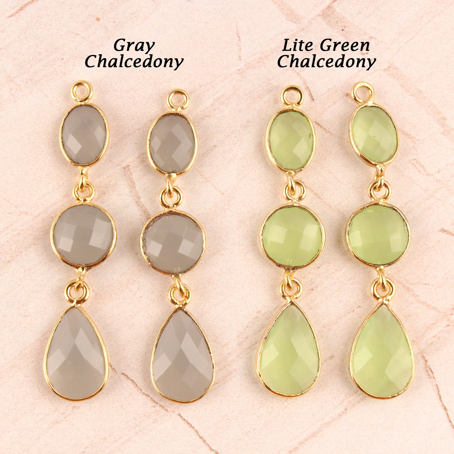 Studs Golden Opalite Gold Plated Earrings At ₹ 290/pair In Jaipur | ID - Foto 4