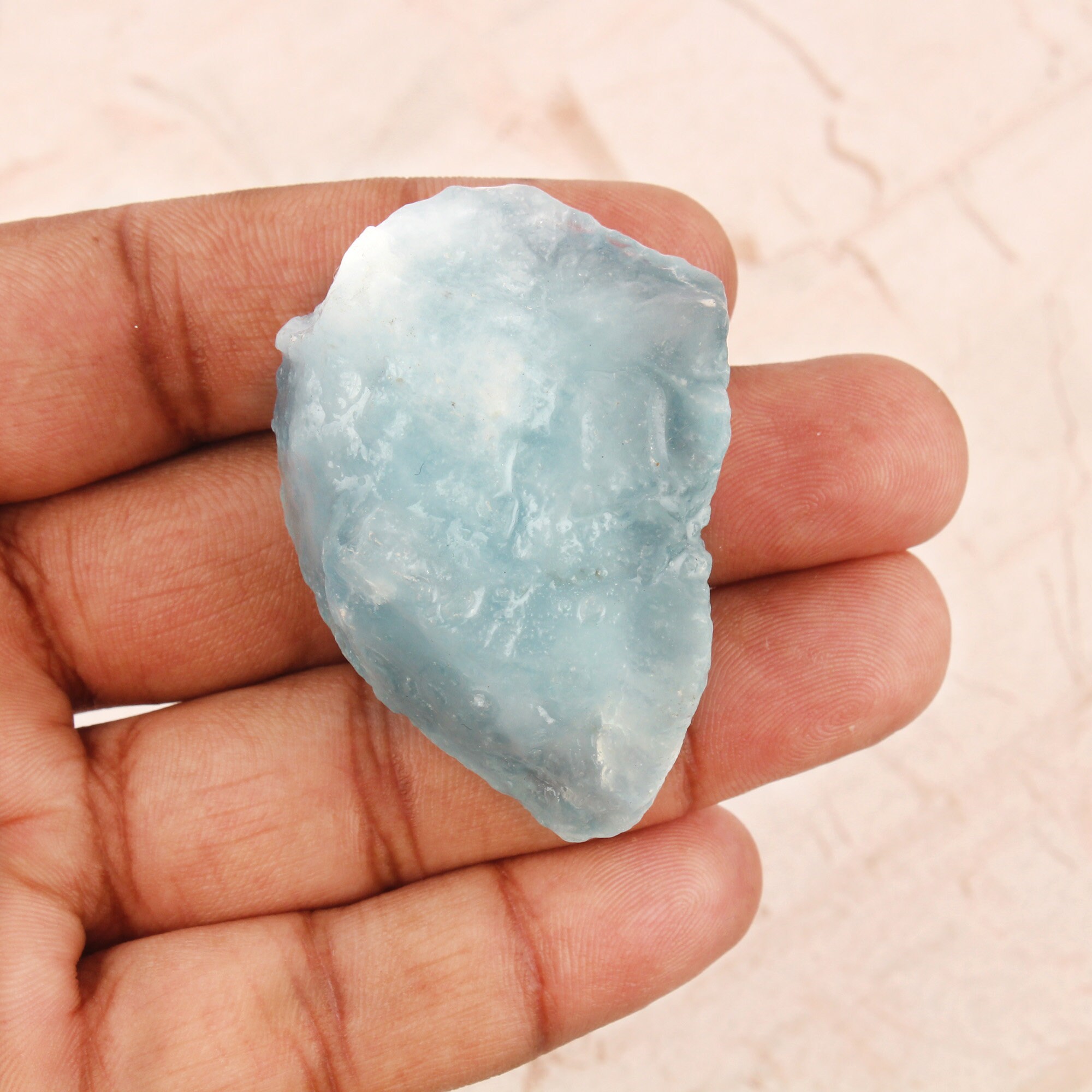 Natural Raw Rough Large Aquamarine Loose Gemstone 50x38mm Etsy