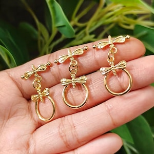 Honey Bee Toggle-slot, 18k vergulde insectensluiting, armband ketting sieraden maken onderdeel UIT EEN STUK