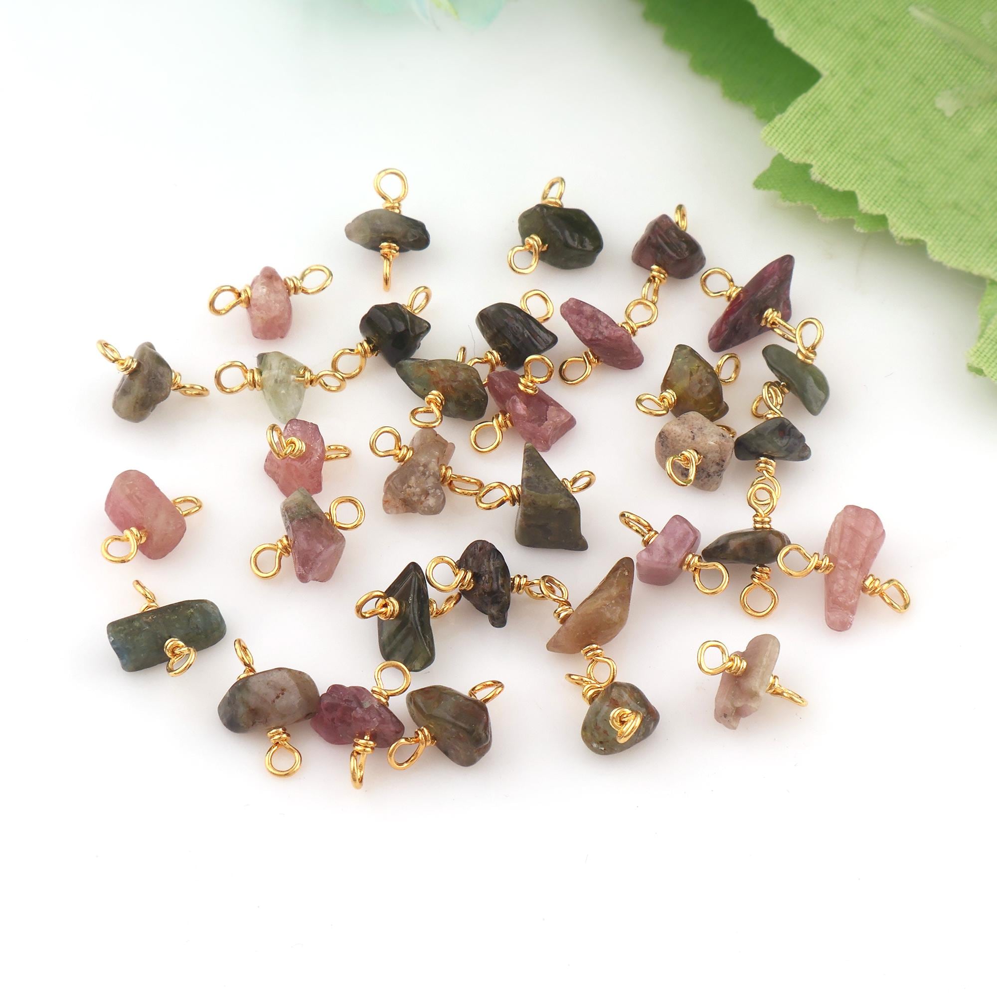 Natural Uncut Gemstone Connector