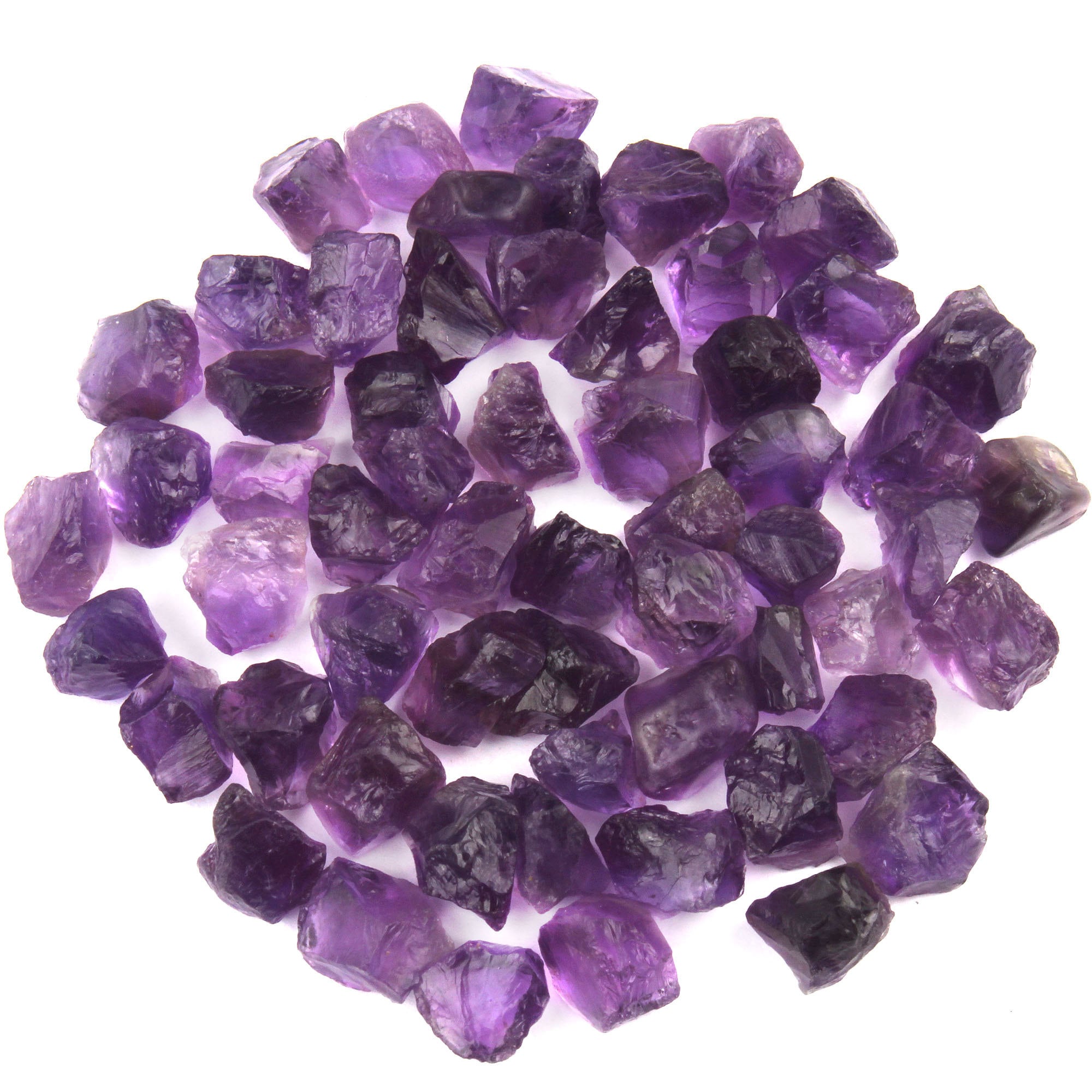 Raw Amethyst Gemstone Pieces, February Birthstone (7-10 mm)