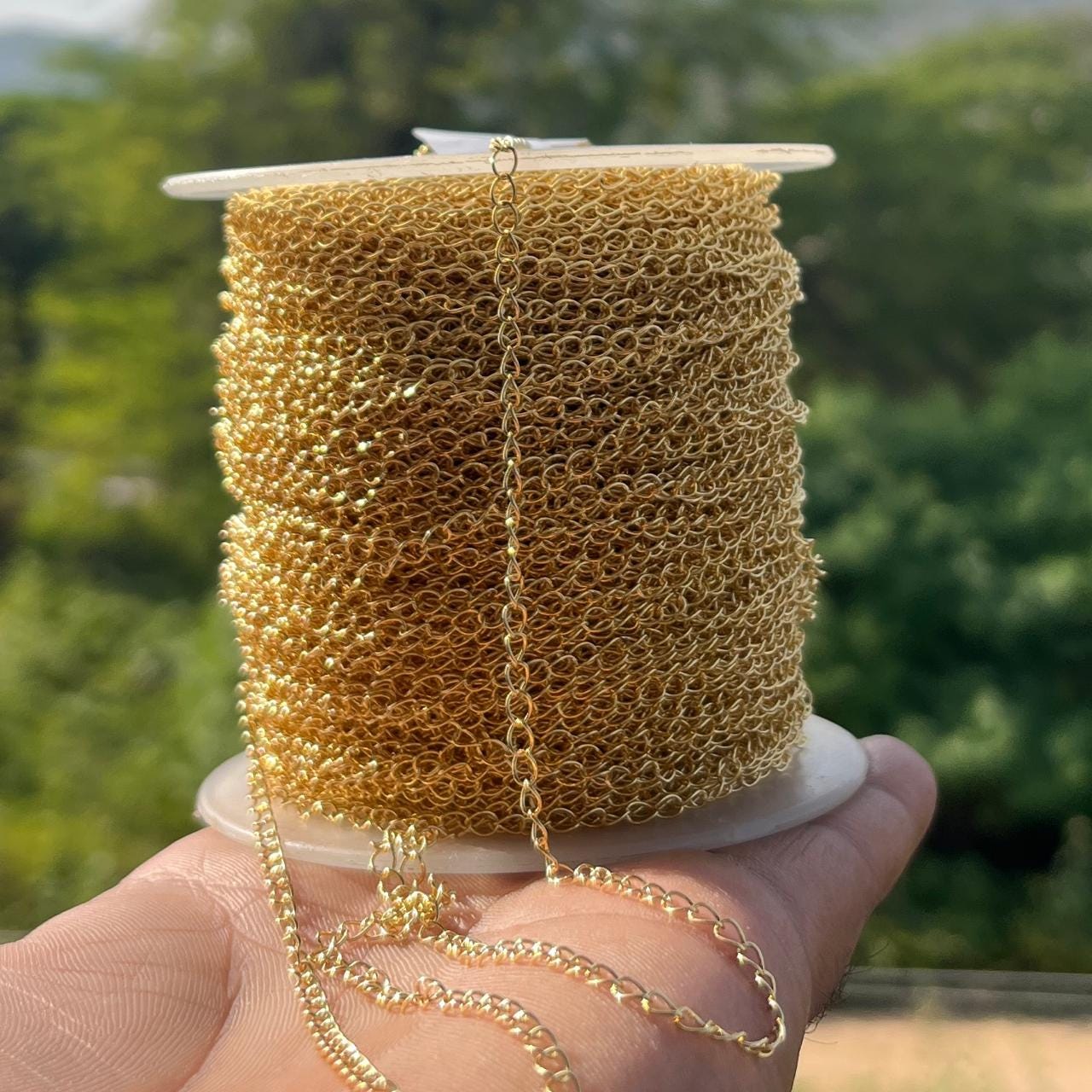 Gold Plated Twisted Cable Link Chain