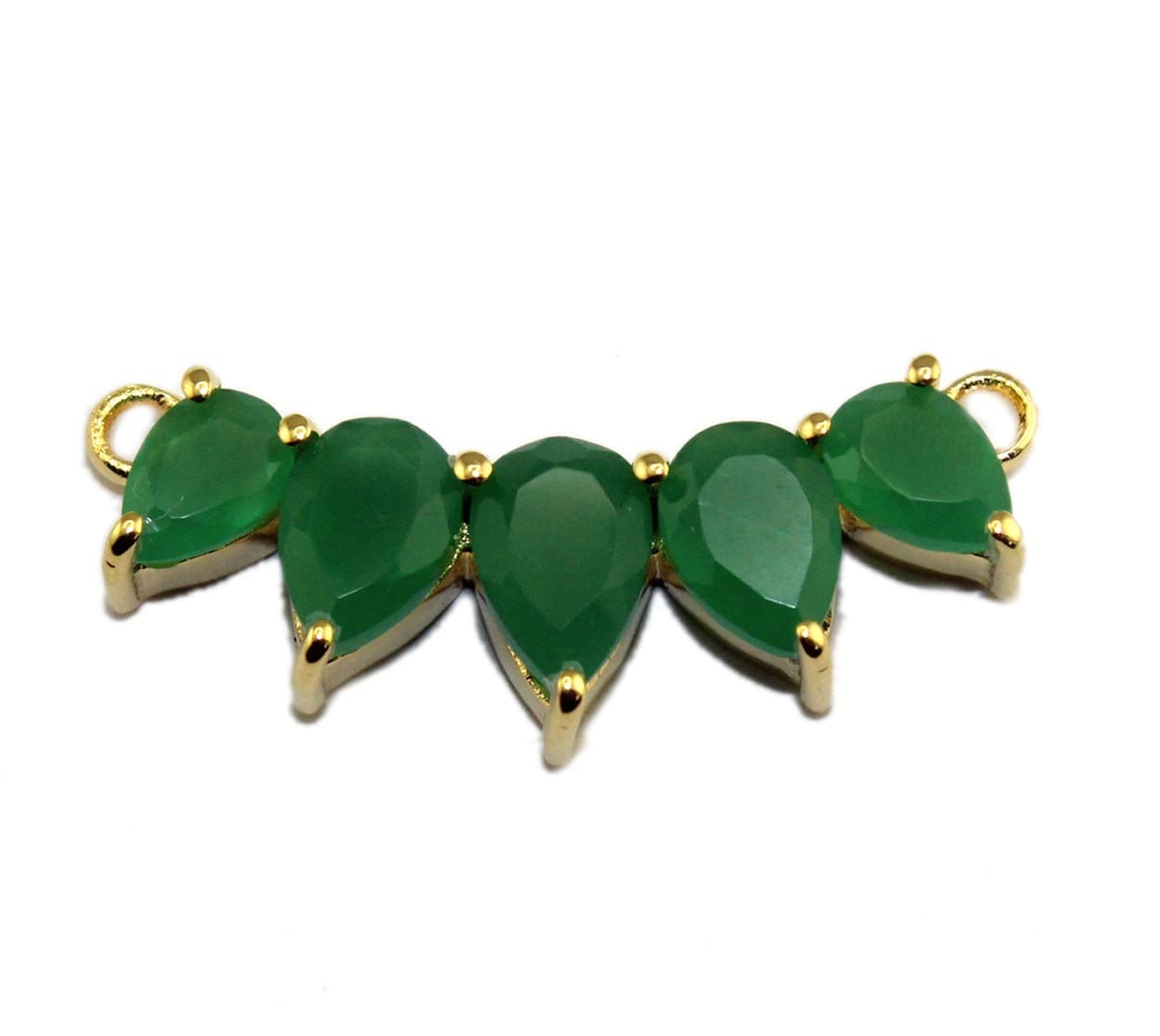 Gold Plated Onyx Pendant Connector