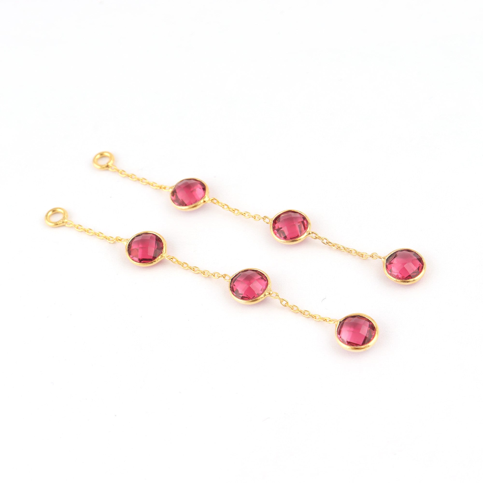 Hydro Quartz Gemstone Earring Connectors