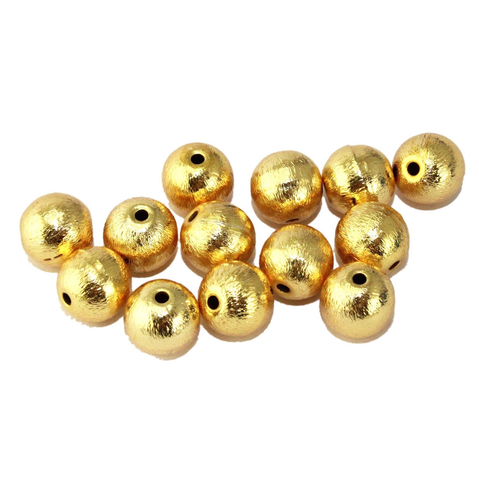 Round Ball Beads Solid Brass Beads 8mm Round Gold Plated Etsy