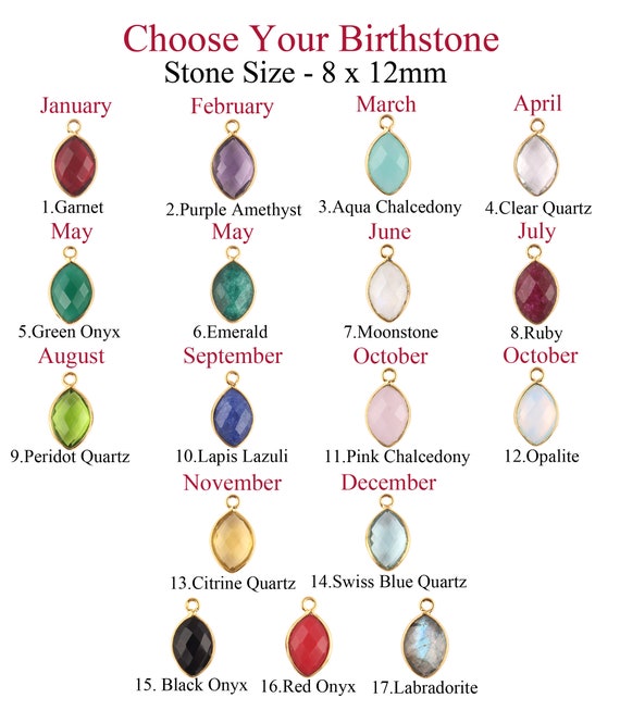 Marquise Shape Birthstone Connectors Gold Plated Single Bail Bezel Connector 8x12mm Faceted Hydro Quartz Connectors DIY Birthstone Charms Etsy