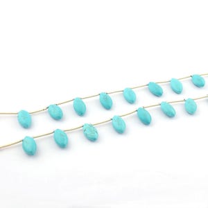 Sky Blue Sea Sediment Jasper Beads Strand, 8x16 MM Natural Blue Sediment Beads For Jewelry Making, Smooth Polished Gemstone Beads Supplies