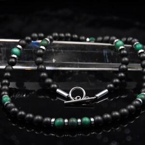 Stylish Tiger Eye & Agate Men&#39;s Necklace - Masculine and Modern