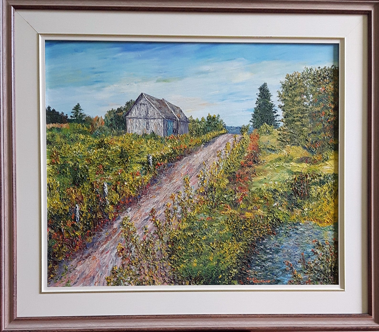 Figurative work. Oil on canvas. Spatula. Landscape. Color. Etsy