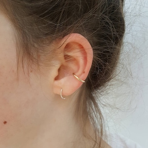 Gold Ear Cuff - Delicate Adjustable No Piercing Gold Filled Ear Cuff - Minimalist Gold Ear Cuff