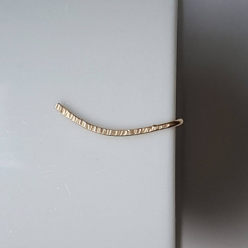 Gold Ear Climber Dainty Hammered Ear Crawler image 7