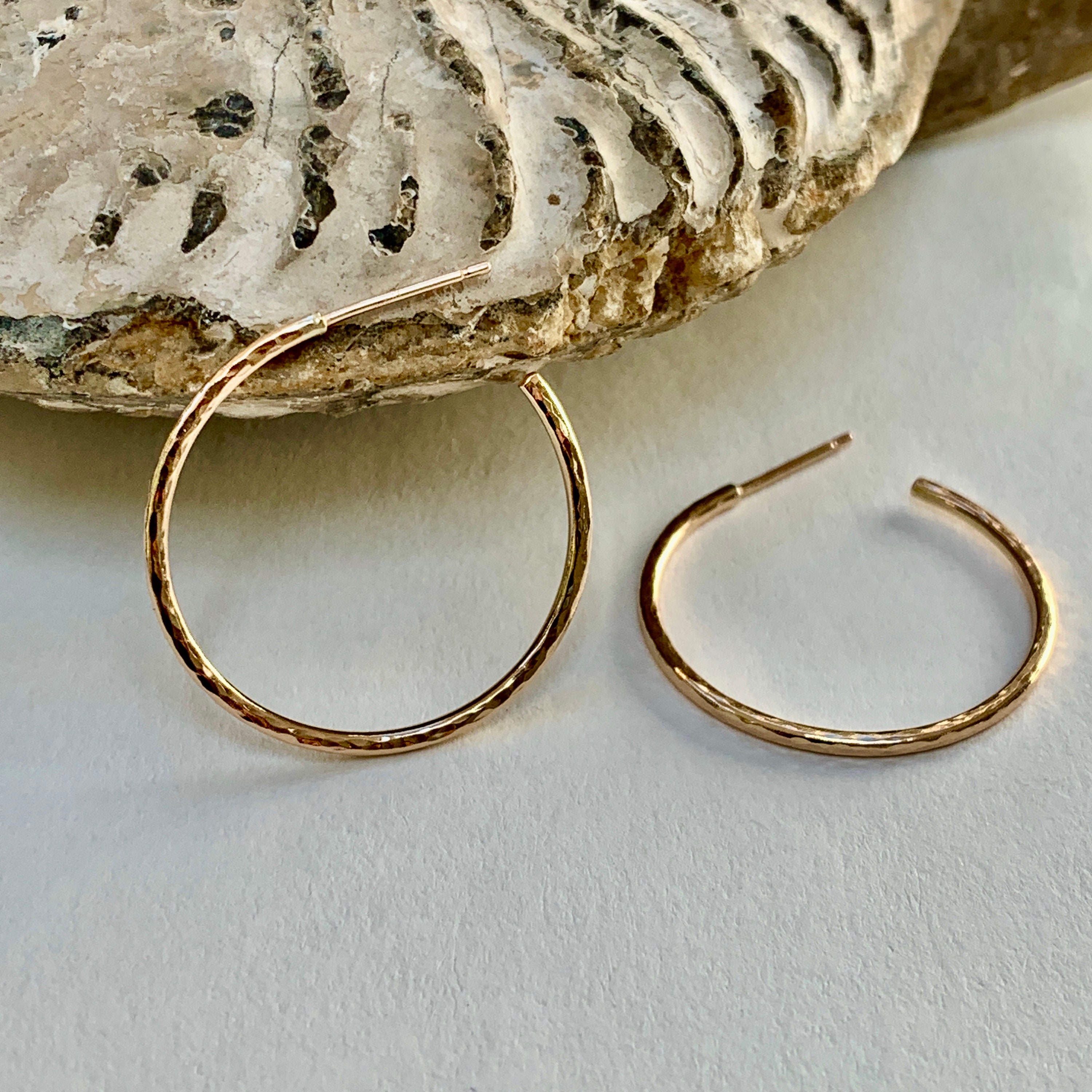 Orla Hammered Hoop Earrings