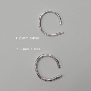 Hammered Silver Ear Cuff