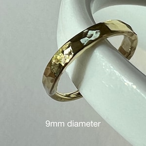 Wide Hammered Conch Hoops In Gold Or Silver, Pierced Ear Cuff, Thick Cartilage Ring