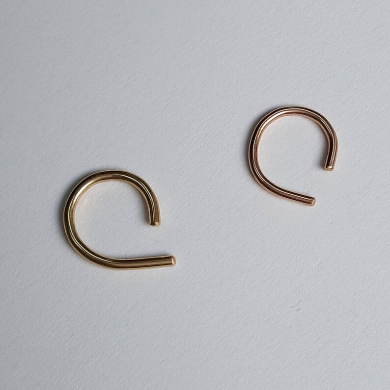 Skinny Gold Ear Cuff Dainty Adjustable No Piercing Gold Ear Cuff Minimalist Thin Gold Ear Cuff image 8