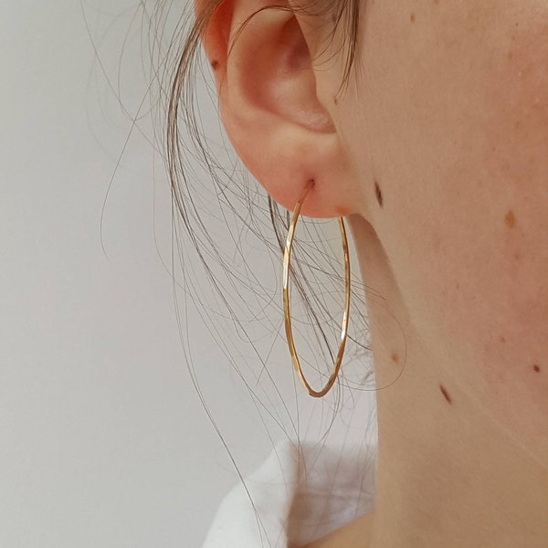 Meadow Grande Hoop Earrings, Gold main image 1