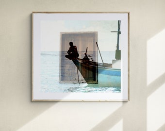 Fisherman, Brazil. Limited edition fine art photography print