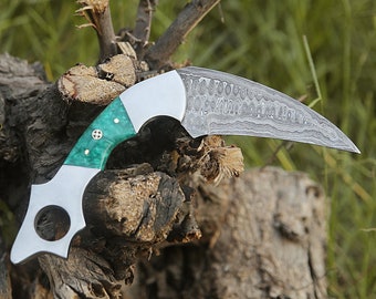 Limited addition Karambit-  Damascus steel Karambit Knife, Best gift for him , Best gift for father , Christmas gift