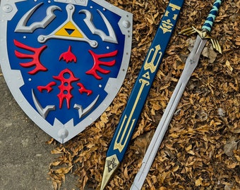 Armor of God" Custom hand Forged Stainless Steel The LEGEND of ZELDA Fulltang Skyward Link's Master Sword with Scabbard-Costume Armour