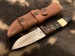 Zebra _Custom Handmade Damascus Bush Craft Knife Combination Of Bone, Horn& Walnut Wood (Ext-55) 