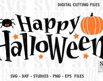 svg,dxf,eps 1010- Happy Halloween svg, pumpkin svg, fall svg, trick or treat svg, boo svg, spooky svg, my first halloween svg