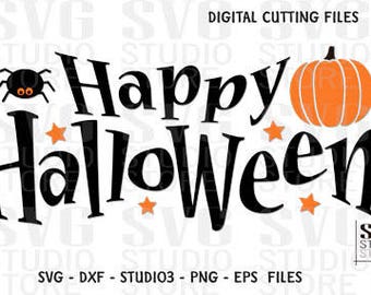 svg,dxf,eps 1010- Happy Halloween svg, citrouille svg, automne svg, trick or treat svg, boo svg, spooky svg, my first halloween svg