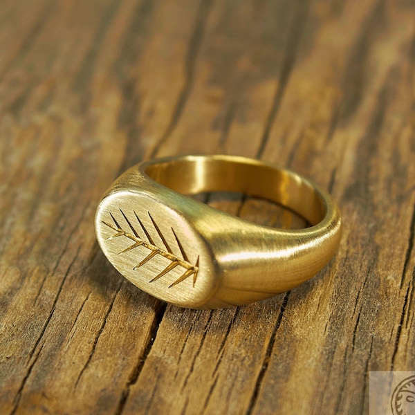 Replica Roman Ring, Branch Jewelry, Palm Branch, Antique Ring, Ancient Ring, Reenactment Jewelry, Protection Ring, Artifact, Roman Design