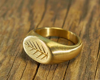 Réplica de anillo romano, joyería de rama de palma, anillo de artefacto antiguo