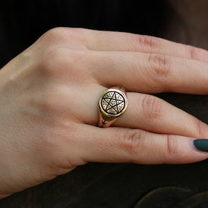 Solar Ring, Star, Museum, Ancient Ring, Medieval Ring, Tribal Jewelry, Reenactment Jewelry, SCA Jewelry, LARP, Viking, Pentagram, Protective