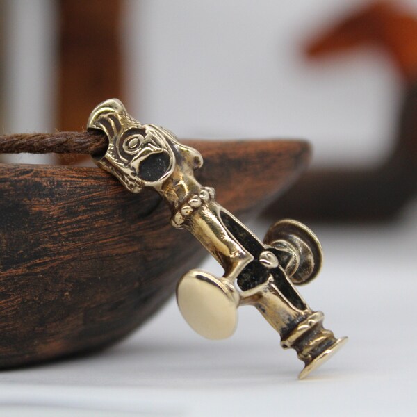 Wolf Cross, Thor's Hammer, Mjolnir, Fenrir, Asatru Necklace, Amulet, Viking Pendant, Norse Jewelry, Scandinavian, SCA, LARP, Reenactment
