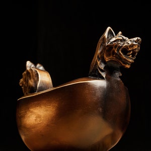Geri, Freki, Viking Wolf, Hand Carved Bowl, Wooden Bowl, Wood Bowl, Wooden Cup, Wooden Vessel, Dish, Norse, Viking Kitchen, SCA, Reenactment