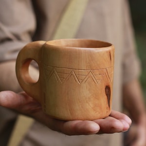 Hand Carved Mug, Wooden Glass, Wood Glass, Wooden Cup, Wooden Vessel, Dish, Norse, Viking, Scandinavian, LARP, SCA, Reenactment, Middle Ages