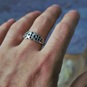 Replica of the ancient silver ring for reenactment and LARP, gift for reenactors and living history lovers, late medieval jewelry, festival