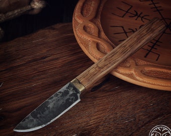 Forged Viking Knife, Medieval Knife, Rustic Knife, Forged Cutlery, Hand Forged, Medieval Kitchen, Dining Appliances, Reenactment, LARP, SCA