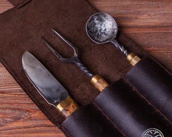 Forged Dinner Set, Medieval Cutlery