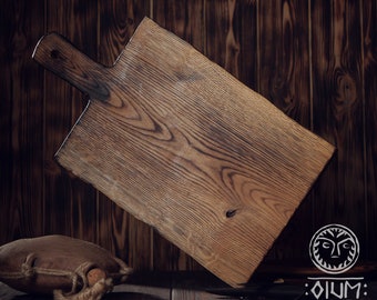 Handcarved Solid Oak Chopping Board, Rustic Kitchen Bread Board