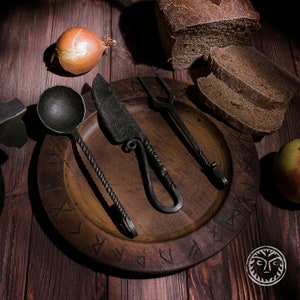 Hand Forged Cutlery Set, Viking Silverware, Medieval, SCA, Creative  Anachronism 