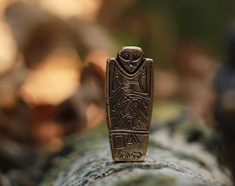 Estatua de ídolo de la Edad de Bronce hecha a mano, escultura de deidad pagana