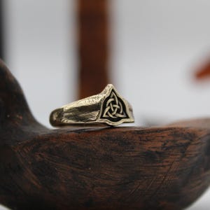 Triquetra Siegelring, Triquetra Knotenring, heidnischer Schmuck Bild 5