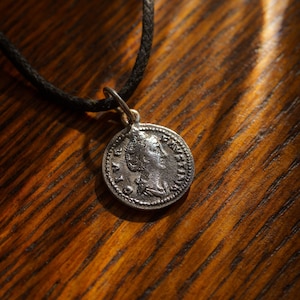 Roman style pendant with Faustina the Elder, Diva Faustina, Roman Reenactment, Ancient, Roman Coin, Jewelry Design, SPQR, Roman Empire