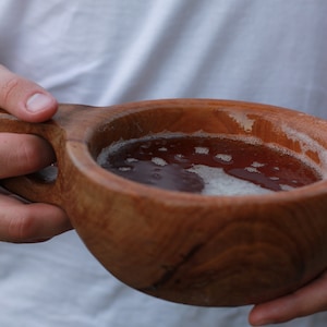 Hand Carved Mug, Wooden Bowl, Wood Bowl, Wooden Cup, Wooden Vessel, Dish, Norse, Viking, Scandinavian, LARP, SCA, Reenactment, Middle Ages