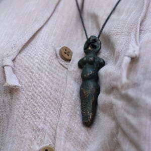 Cucuteni Goddess Pendant, Bronze Age Fertility Figurine
