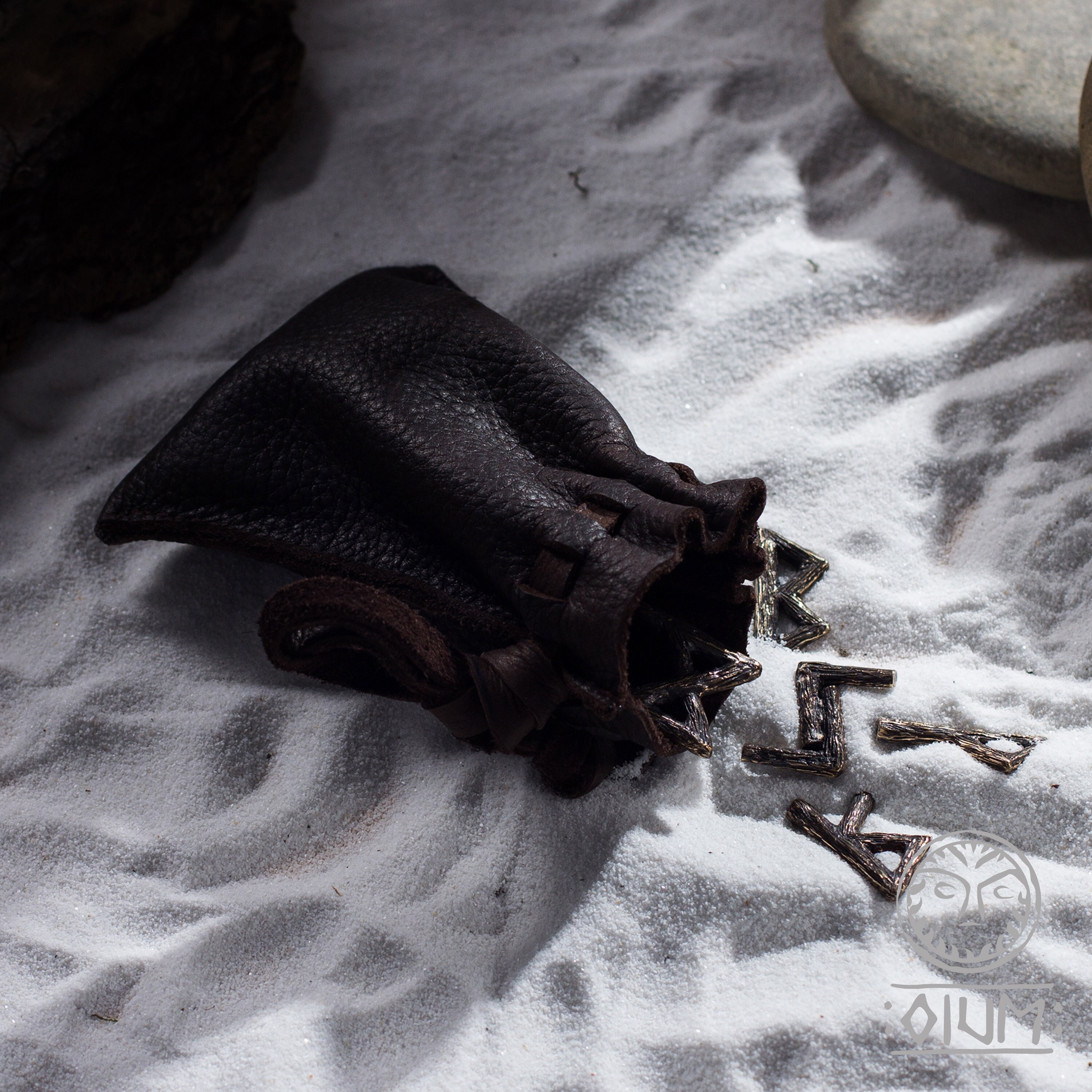Bronze Futhark Rune Set With Leather Pouch, Divination, Runic Magic - Etsy