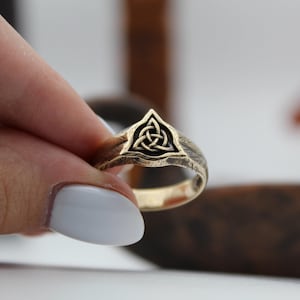 Triquetra Siegelring, Triquetra Knotenring, heidnischer Schmuck Bild 6