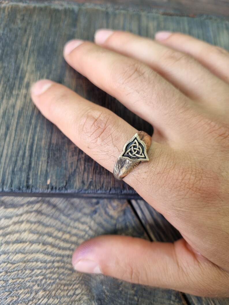 Triquetra Trinity Knot Celtic Knot Viking Ring Viking Etsy