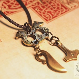 Viking Pendant, Viking Jewelry, Thor&#39;s Hammer, Thor Jewelry, Mjolnir, Viking Knife, Viking Amulet, Pagan Jewelry, Norse Jewelry, Reenactment