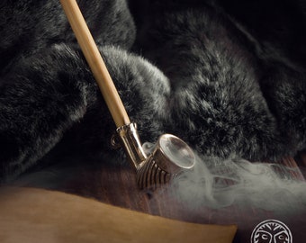 Handcrafted Bronze Tobacco Pipe, Cossack Design