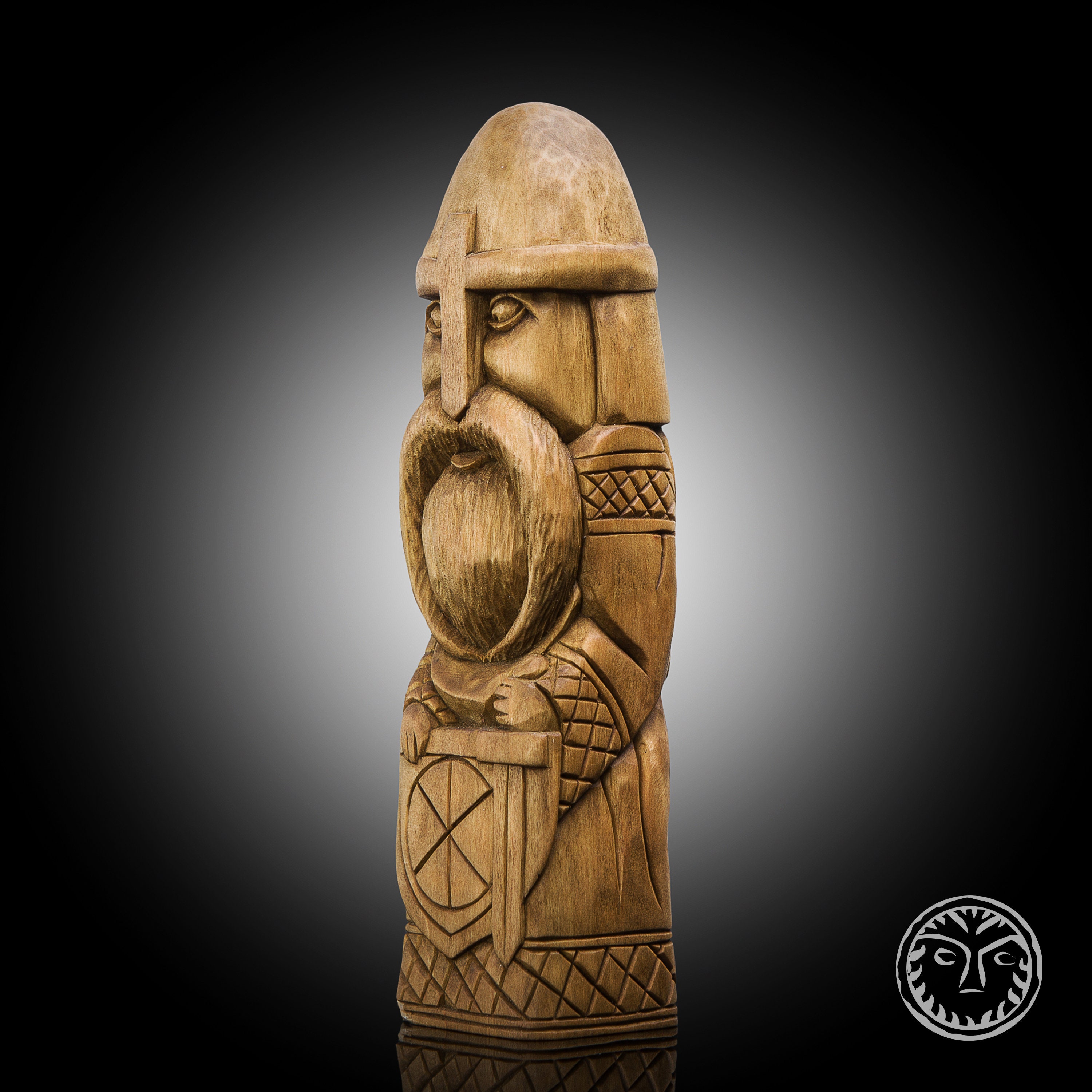 Perun Idol Pagan God Amulet Talisman Deity Wooden Statue