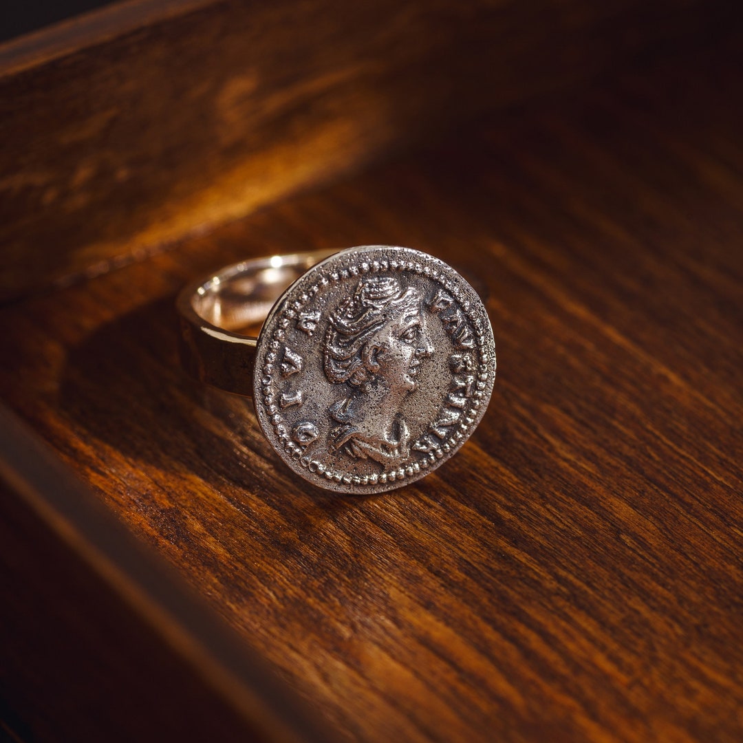Roman Style Ring With Faustina the Elder, Diva Faustina, Roman ...