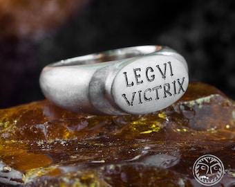 Personalisierter Legio VI Victrix Ring, antiker römischer Legionärsschmuck